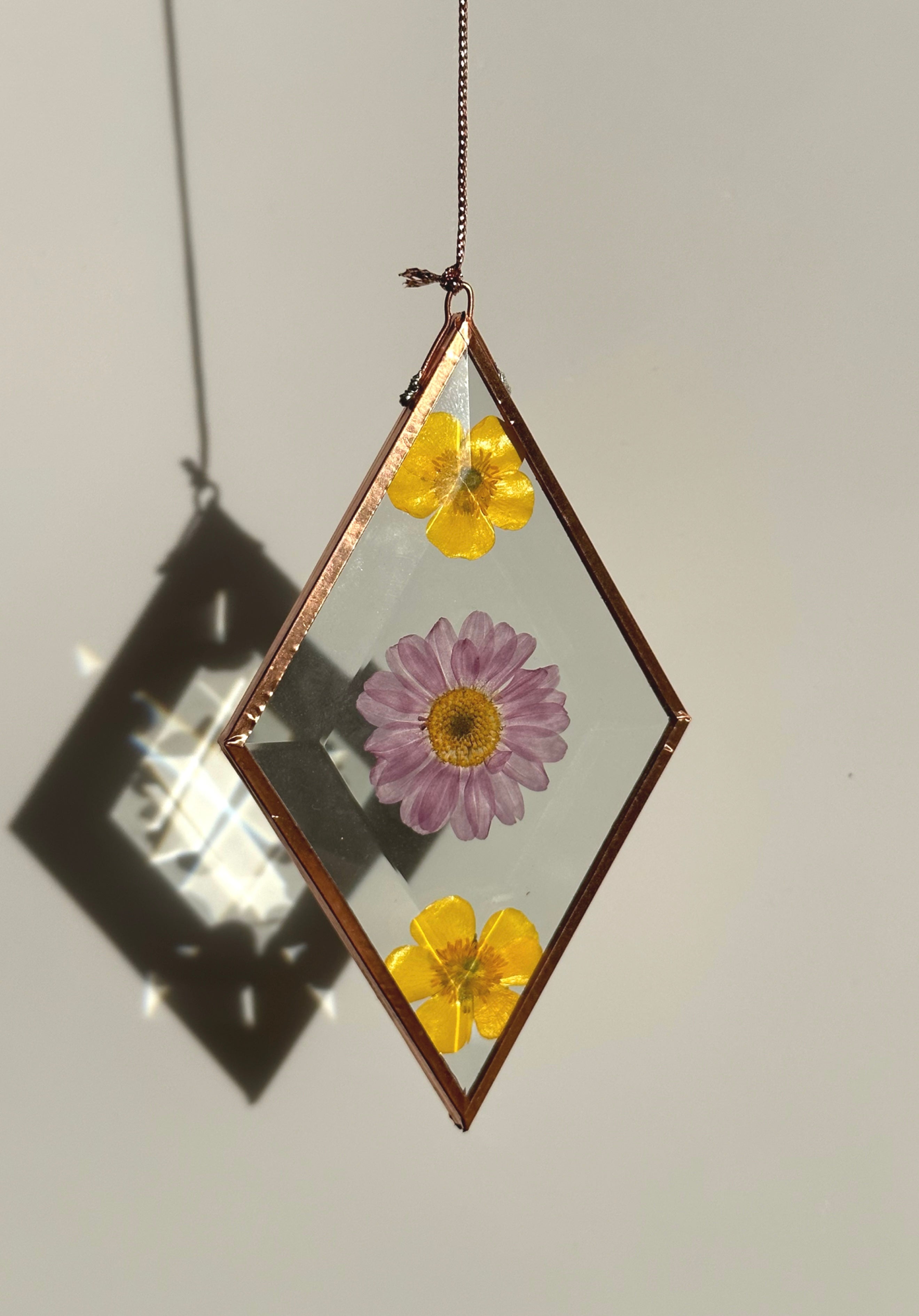 DIY Pressed Flower Suncatcher Craft