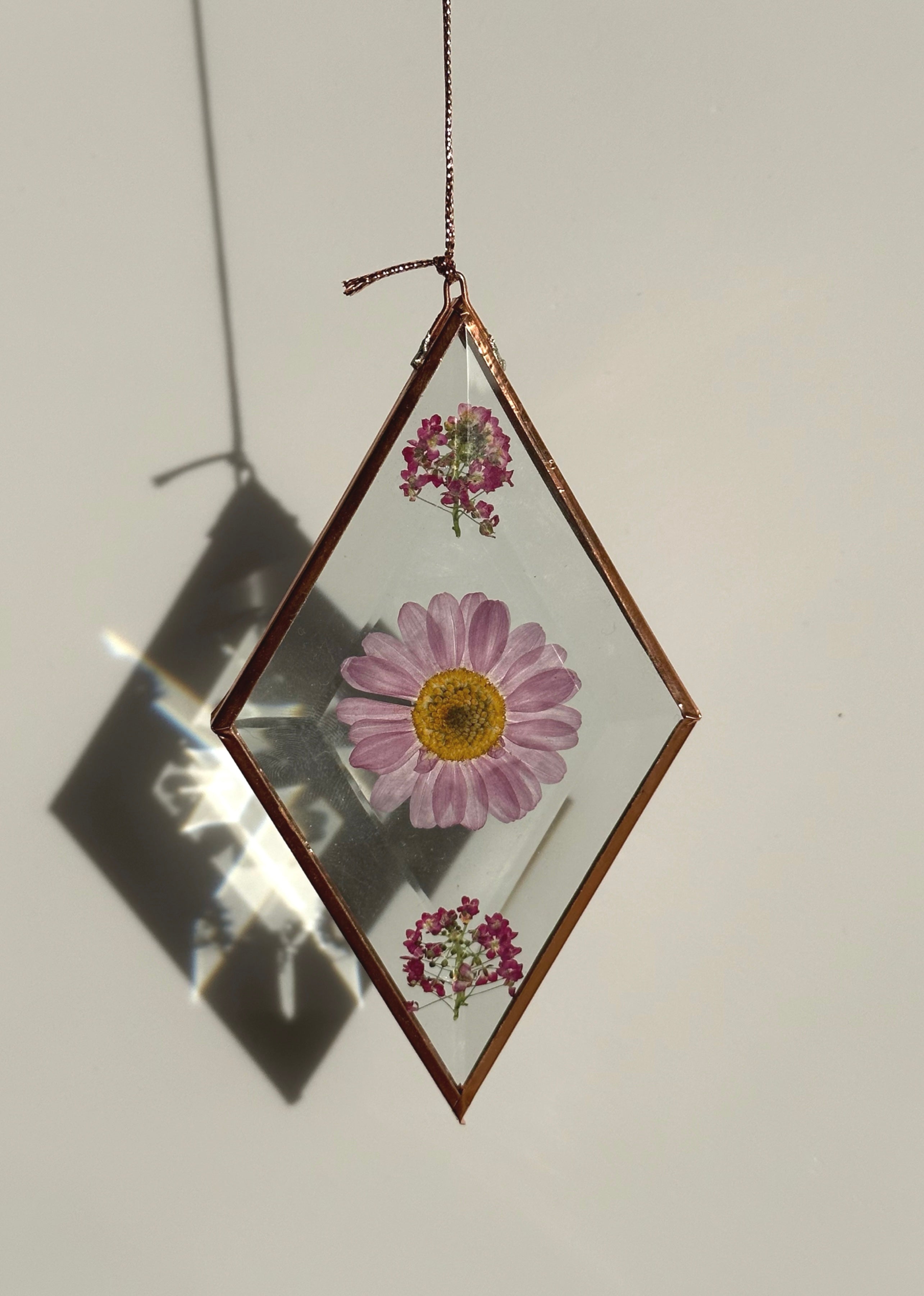 Shops Pressed Flower Stained Glass Sun Catcher